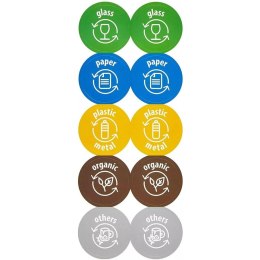 ŚMIETNIK KOSZE NA ŚMIECI 25 L SORTIBOX SET 3 SZT. SZARY KAMIEŃ