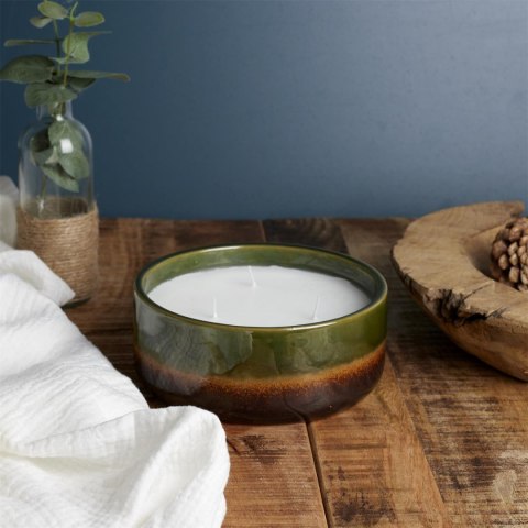 Świeca Glaze XL w ceramice zielona