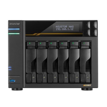 NAS Asustor AS6808T; Tower; 8x (3.5" SATA HDD/ 2.5" SSD); AMD Ryzen Embedded V3C14; 16G ECC DDR5 SODIMM (max. 64GB), 2x 10GbE, 2