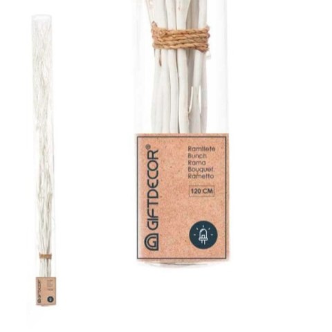 Bukieciki Gift Decor Biały Drewno 10 x 120 x 10 cm Światło LED (8 Sztuk)