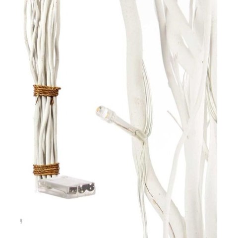 Bukieciki Gift Decor Biały Drewno 10 x 120 x 10 cm Światło LED (8 Sztuk)