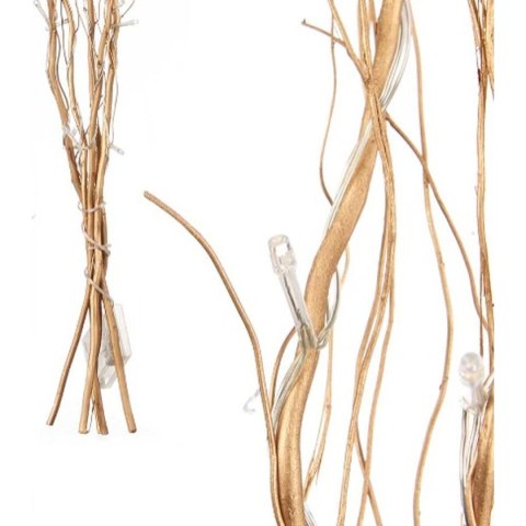 Bukieciki Gift Decor Złoty Drewno 20 x 90 x 6 cm Światło LED (12 Sztuk)