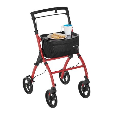 Chodzik rehabilitacyjny czerwony, składany, aluminiowy