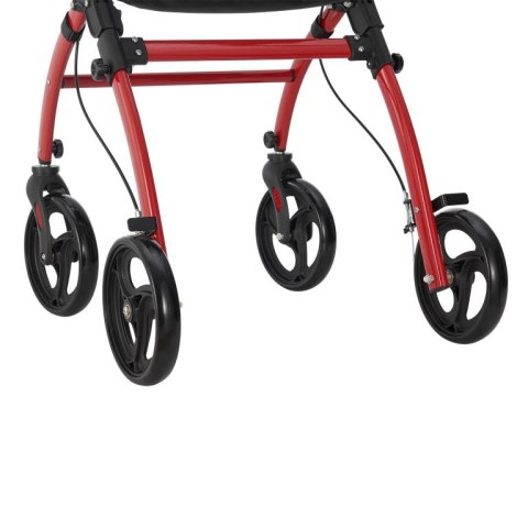Chodzik rehabilitacyjny czerwony, składany, aluminiowy