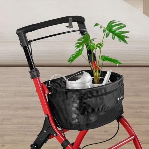 Chodzik rehabilitacyjny czerwony, składany, aluminiowy