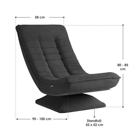 Fotel relaksacyjny, szary