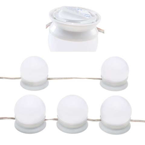 LED oświetlenie do lustra USB, 10 kulek, regulacja światła