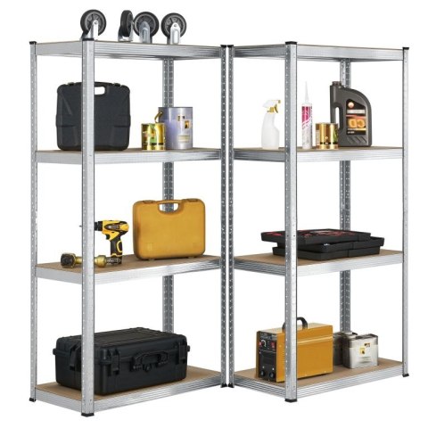 Metalowy regał Easy 2x 160x80x40 cm, 4 półki, 640 kg