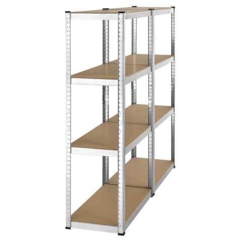 Metalowy regał Easy 2x 160x80x40 cm, 4 półki, 640 kg