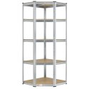 Regał narożny metalowy z półkami MDF 180x70x40 cm, 875 kg
