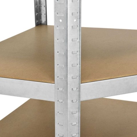 Regał narożny metalowy z półkami MDF 180x70x40 cm, 875 kg