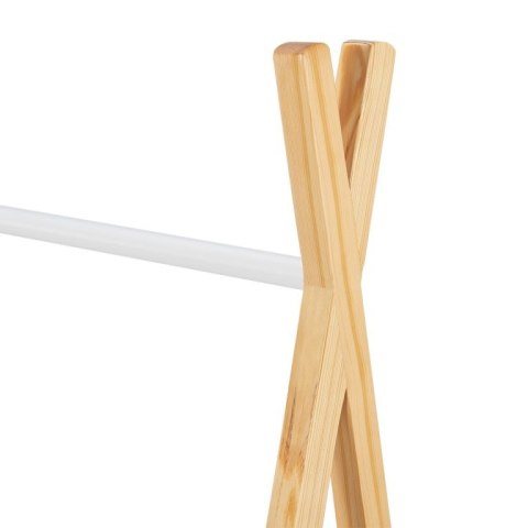 Stojak Heidy na ubrania dziecięce, drewno, półka, biały/nat.