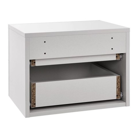 Szafka nocna wisząca biała 40x29x30 cm, 2 szuflady