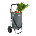 Wózek na zakupy, 3 w 1, składany, szary