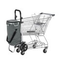 Wózek na zakupy, 3 w 1, składany, szary