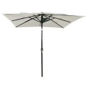 3-poziomowy parasol na aluminiowym słupku, piaskowy, 2,5x2,5 m