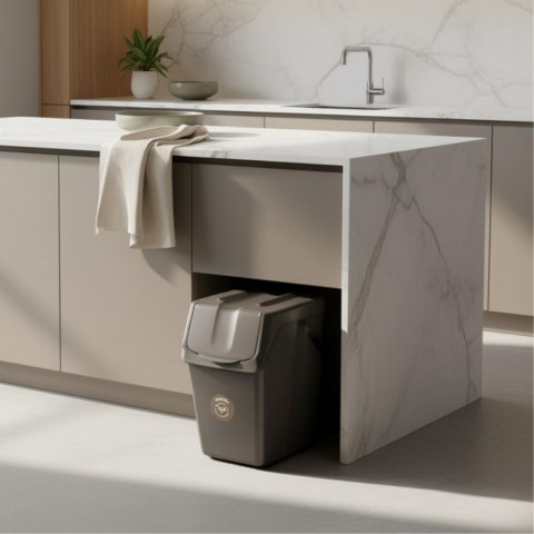 ŚMIETNIK KOSZE NA ŚMIECI 25L SORTIBOX SZARY KAMIEŃ