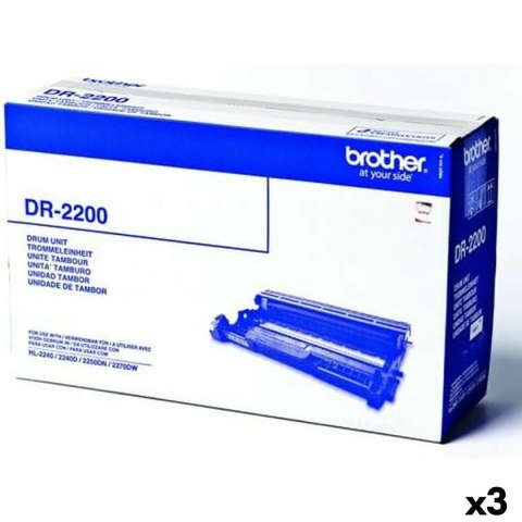 Bęben do drukarki Brother DR2200 Czarny (3 Sztuk)