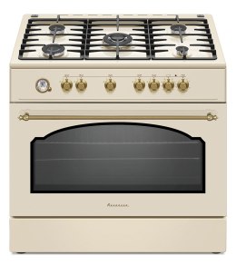 Kuchnia gazowo elektryczna Ravanson Retro KWGE-90ARC (kremowy)