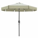 Marbueno Parasol Acero 8 Varillas D270 cm Poliester Beige Jardin, Piscina 10488
