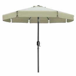 Marbueno Parasol Acero 8 Varillas D270 cm Poliester Beige Jardin, Piscina 10488