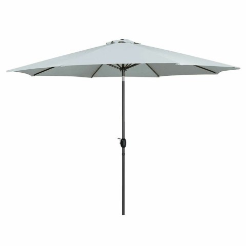 Marbueno Parasol Acero 8 Varillas D270 cm Poliester Blanco Jardín, Piscina 10484