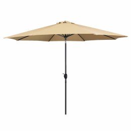 Marbueno Parasol Acero 8 Varillas D270 cm Poliester Brązowy Ogród, Basen, Taras