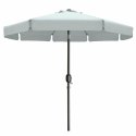 Marbueno Parasol Acero 8 Varillas D300 cm Poliester Blanco Jardín, Piscina 10489