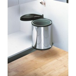 Kosz na śmieci Hailo Compact-Box Stal 15 L Czarny Szary Do wbudowania
