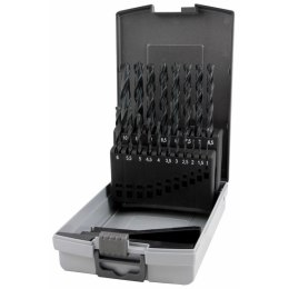 Zestaw wierteł RUKO Pudełko z pokrywką DIN 338 Spiralny 19 Części