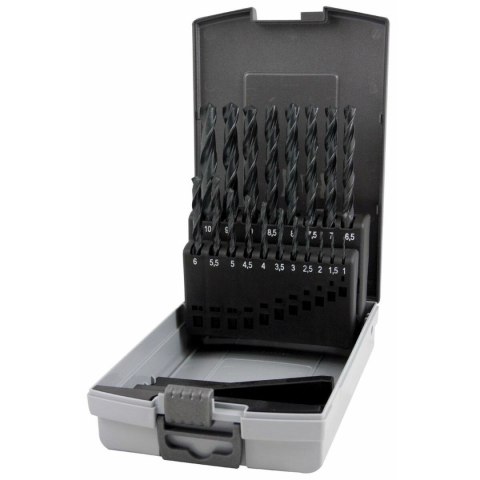 Zestaw wierteł RUKO Pudełko z pokrywką DIN 338 Spiralny 19 Części