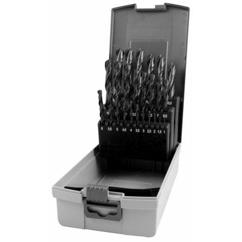 Zestaw wierteł RUKO Pudełko z pokrywką DIN 338 Spiralny 19 Części