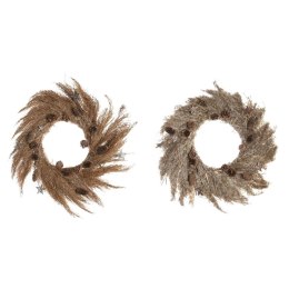 Bożonarodzeniowa korona DKD Home Decor Kwiat (2 Sztuk) (60 x 5 x 60 cm)