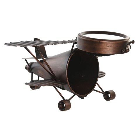 Stolné hodiny DKD Home Decor Złoty Srebrzysty Samolot (2 Sztuk)