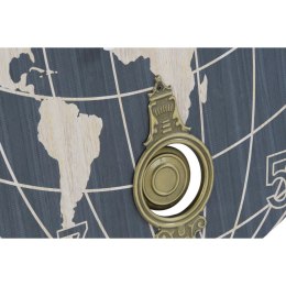 Zegar Ścienny DKD Home Decor Czarny Beżowy Metal MDF Mapa Świata (58 x 8 x 58 cm)