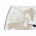 Zegar Ścienny DKD Home Decor Czarny Beżowy Metal MDF Mapa Świata (58 x 8 x 58 cm)