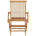 Składane krzesła ogrodowe, 2 szt., lite drewno tekowe
