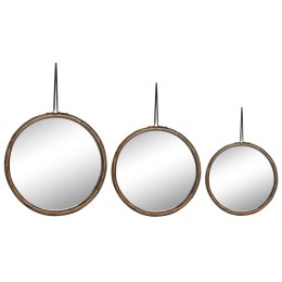 Lustro ścienne Home ESPRIT Naturalny Tropikalny (3 Części)