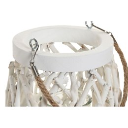 Świeczniki Home ESPRIT Biały Drewno Szkło 35 x 35 x 32 cm (2 Sztuk)