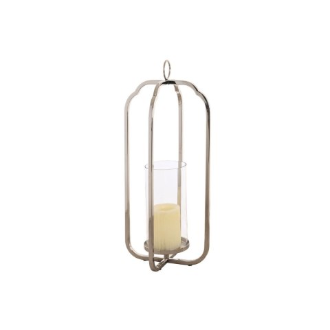 Świeczniki Home ESPRIT Srebrzysty Szkło Stal 21 x 21 x 49 cm