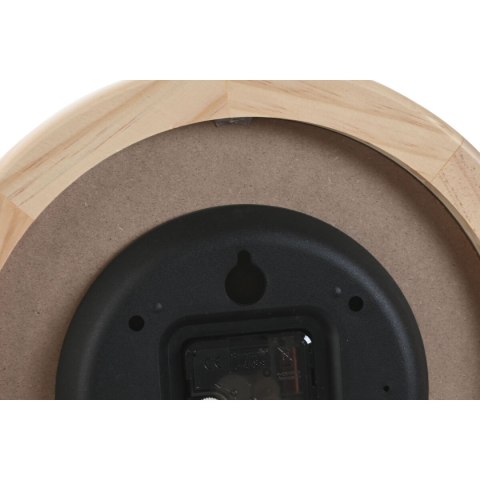 Zegar Ścienny Home ESPRIT Beżowy Naturalny Drewno 30 x 5 x 30 cm (2 Sztuk)