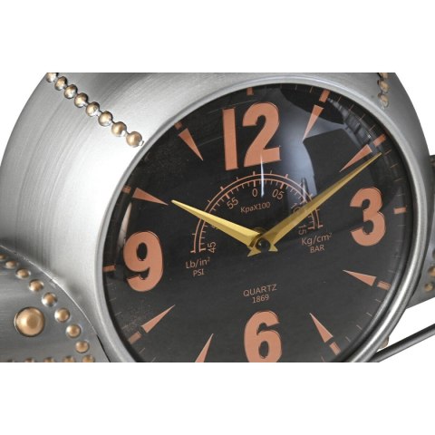 Zegar Ścienny Home ESPRIT Złoty Srebrzysty Metal Samolot Vintage 114 x 11 x 40 cm