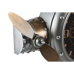 Zegar Ścienny Home ESPRIT Złoty Srebrzysty Metal Samolot Vintage 50 x 10,5 x 49,5 cm