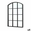 Lustro ścienne Gift Decor Czarny Okno 50,5 X 2,5 X 76 cm (4 Sztuk)