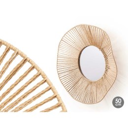 Lustro ścienne Gift Decor Naturalny Fale 52 x 9 x 51 cm (4 Sztuk)