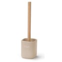 Szczotka toaletowa Berilo Biały Beżowy Drewno Polyresin 9,6 x 37 x 9,5 cm (6 Sztuk)