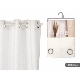 Zasłona Gift Decor Biały 140 x 260 cm (6 Sztuk)
