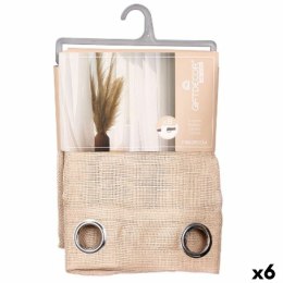 Zasłona Gift Decor Brązowy 140 x 260 cm (6 Sztuk)