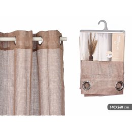 Zasłona Gift Decor Brązowy 140 x 260 cm (6 Sztuk)