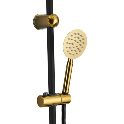 Kolumna Prysznicowa Fontastock Czarny Złoty Stal nierdzewna ABS Chromowanie